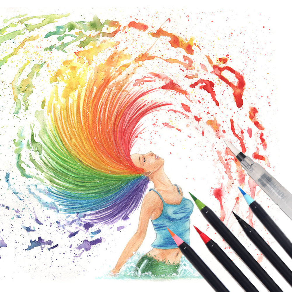 Watercolor Markers Pen Effect