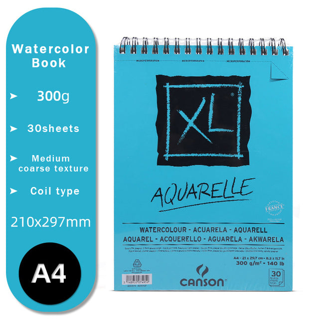 CANSON Art Painting Book 16K/8K/A4/A3 for Sketch/Marker/Acrylic/Watercolor/Pencil/Toner Stick Book Kraft Paper Book XL Series