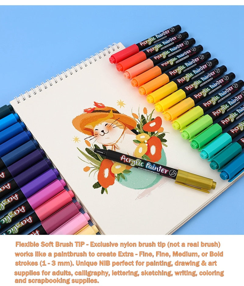 Acrylic Paint Pens, sets of 12/24/36 colors