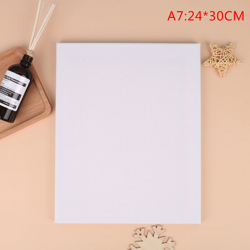 Square Artist Canvas, Wood Frame, Primed (White). For use with oils, acrylics, ink, etc.