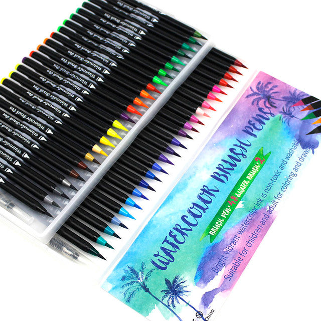  MoonyLI Watercolor Brush Pens Set Markers Sketch Pen Watercolor Brush  Markers Best Real Soft Brush Markers for Adult and Kids Fine Tip Markers :  Arts, Crafts & Sewing
