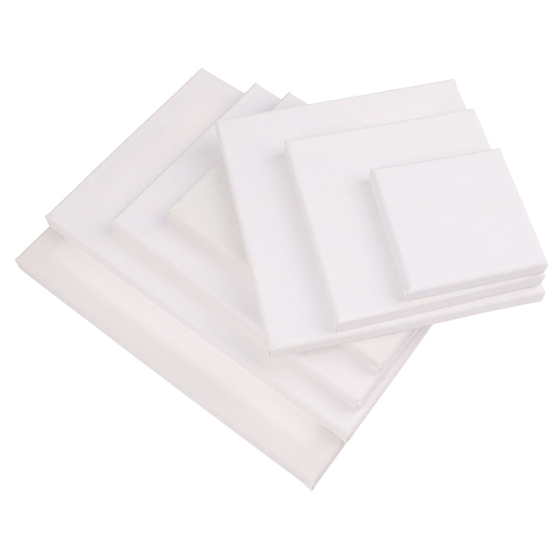 Square Artist Canvas, Wood Frame, Primed (White). For use with oils, acrylics, ink, etc.