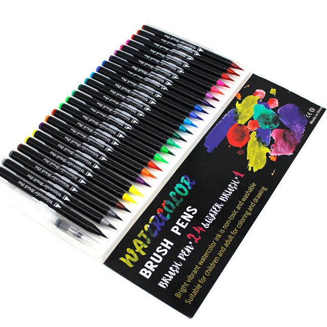 Felt Brush Pens, Seasonal Colors - Set of 24 –