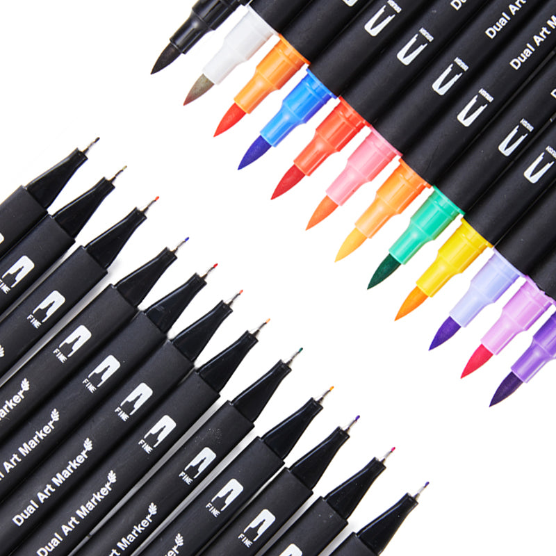 Watercolor Art Markers Brush Pen Dual Tip Fineliner Drawing for Callig –  Cre8Joy