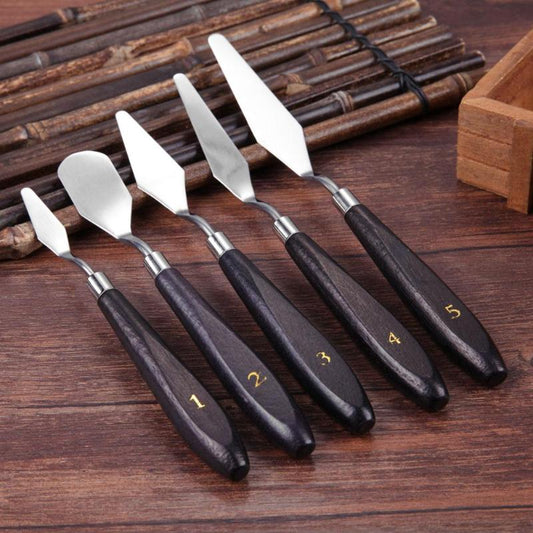 Palette Knives, Stainless Steel, 5 piece set