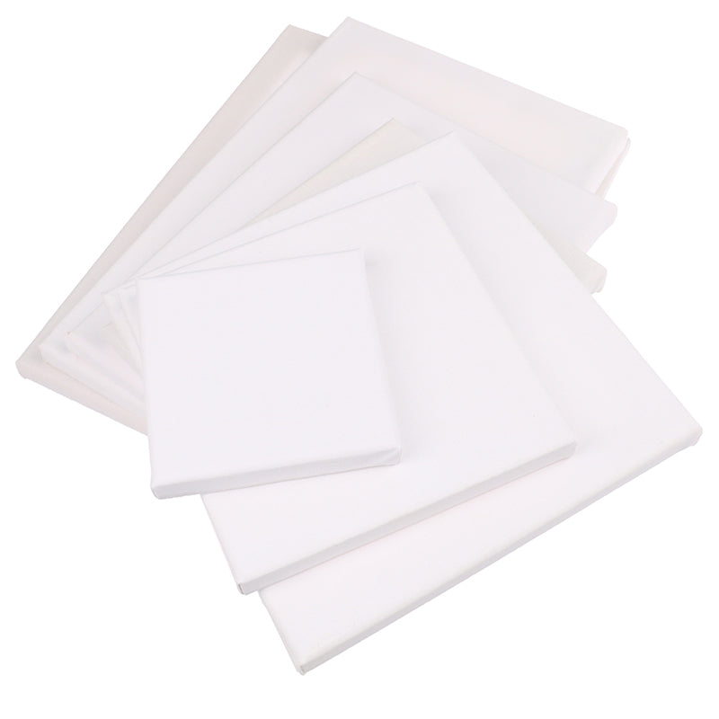 Square Artist Canvas, Wood Frame, Primed (White). For use with oils, acrylics, ink, etc.