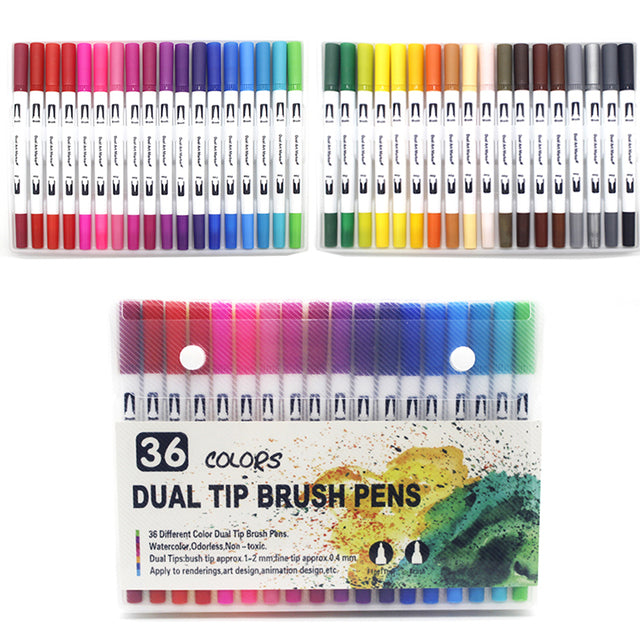 🎨 Magicfly 100 Dual Tip Brush Pens - Water Coloring…