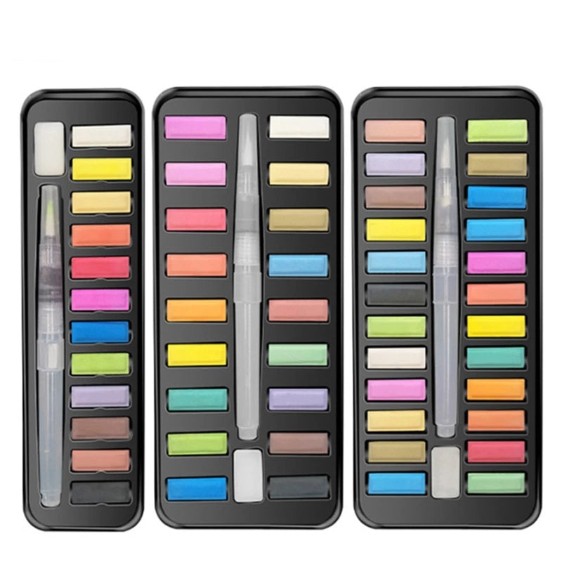 20/24/60 Colors Metallic Watercolor Paint Set Portable Box - Temu