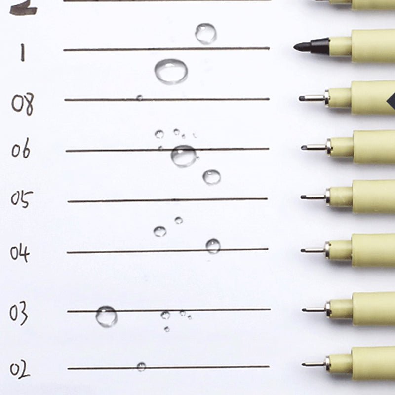 Comic Pigment Liner Micron Pens Set 005 01 02 03 04 05 08 1.0 Brush Drawing  Art Markers Fineliner Neelde Sketching Pen - AliExpress